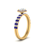 Load image into Gallery viewer, round-cut-sapphire-halo-wedding-ring-set-in-yellow-gold-FD8523ROGSABL-NL-YG
