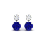 Load image into Gallery viewer, round-cut-sapphire-stud-earrings-with-drop-design-in-white-gold-fdear11550rogsablangle2-nl-wg.jpg?v=1769066477