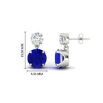 Load image into Gallery viewer, round-cut-sapphire-stud-earrings-with-drop-design-in-white-gold-fdear11550rogsablangle3-nl-wg-hw_2c8510e7-3119-4d51-a088-285d56a51396.jpg?v=1769066477