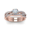 Load image into Gallery viewer, round-cut-simple-diamond-twisted-vine-bridal-ring-sets-in-14K-rose-gold-FD8233RO-NL-RG