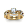 Load image into Gallery viewer, round-cut-simple-diamond-twisted-vine-bridal-ring-sets-in-14K-yellow-gold-FD8233RO-NL-YG