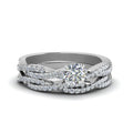 Thumbnail 90 - round-cut-simple-diamond-twisted-vine-bridal-ring-sets-in-950-Platinum-FD8233RO-NL-WG