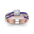 Thumbnail 33 - round-cut-simple-diamond-twisted-vine-bridal-ring-sets-with-blue-sapphire-in-14K-rose-gold-FD8233ROGSABL-NL-RG