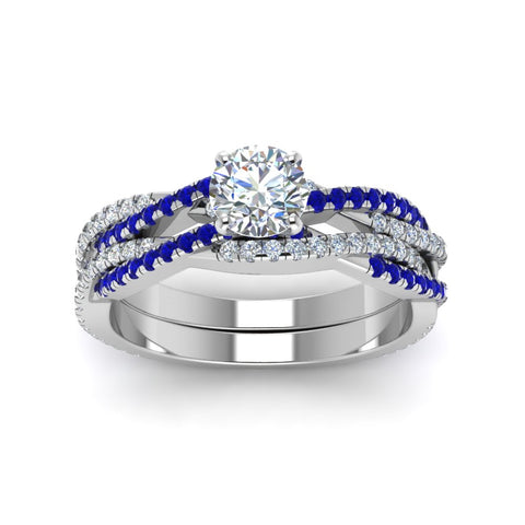 round-cut-simple-diamond-twisted-vine-bridal-ring-sets-with-blue-sapphire-in-14K-white-gold-FD8233ROGSABL-NL-WG
