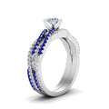Thumbnail 96 - round-cut-simple-diamond-twisted-vine-bridal-ring-sets-with-blue-sapphire-in-950-Platinum-FD8233ROGSABL-NL-WG