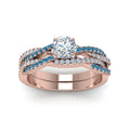 Thumbnail 49 - round-cut-simple-diamond-twisted-vine-bridal-ring-sets-with-ice-blue-topaz-in-14K-rose-gold-FD8233ROGICBLTO-NL-RG