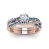 Load image into Gallery viewer, round-cut-simple-diamond-twisted-vine-bridal-ring-sets-with-ice-blue-topaz-in-14K-rose-gold-FD8233ROGICBLTO-NL-RG
