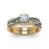 Load image into Gallery viewer, round-cut-simple-diamond-twisted-vine-bridal-ring-sets-with-ice-blue-topaz-in-14K-yellow-gold-FD8233ROGICBLTO-NL-YG