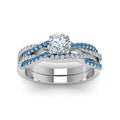 Thumbnail 119 - round-cut-simple-diamond-twisted-vine-bridal-ring-sets-with-ice-blue-topaz-in-950-Platinum-FD8233ROGICBLTO-NL-WG