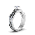 Thumbnail 116 - round-cut-simple-twisted-vine-bridal-ring-sets-with-black-diamond-in-950-Platinum-FD8233ROGBLACK-NL-WG