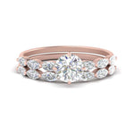 Load image into Gallery viewer, round-cut-single-prong-marquise-diamond-engagement-ring-and-band-in-FD9939RO-NL-RG

