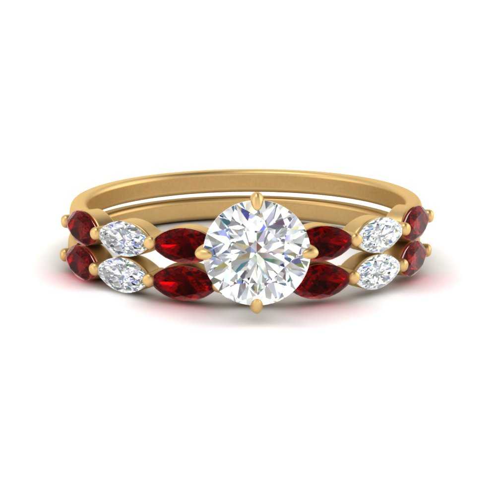 round-cut-single-prong-marquise-ruby-engagement-ring-and-band-in-FD9939ROGRUDR-NL-YG