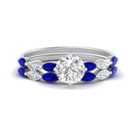 Load image into Gallery viewer, round-cut-single-prong-marquise-sapphire-engagement-ring-and-band-in-FD9939ROGSABL-NL-WG
