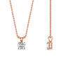 Load image into Gallery viewer, round-cut-single-stone-necklace-in-rose-gold-FDPD8469ANGLE3-RO-0.50-RG