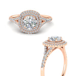 Load image into Gallery viewer, round-cut-spalit-band-double-halo-diamond-engagement-ring-in-FD11142RORANGLE3-NL-RG
