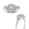 Load image into Gallery viewer, round-cut-spalit-band-double-halo-diamond-engagement-ring-in-FD11142RORANGLE3-NL-WG