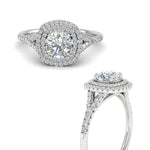 Load image into Gallery viewer, round-cut-spalit-band-double-halo-diamond-engagement-ring-in-FD11142RORANGLE3-NL-WG

