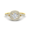 Load image into Gallery viewer, round-cut-spalit-band-double-halo-diamond-engagement-ring-in-FD11142RORANGLE3-NL-YG