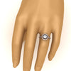 Load image into Gallery viewer, round-cut-spalit-band-double-halo-diamond-engagement-ring-with-black-diamond-in-FD11142RORGBLACKANGLE3-NL-RG