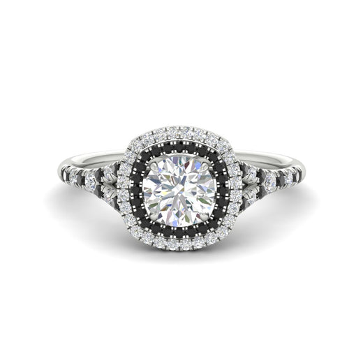 round-cut-spalit-band-double-halo-diamond-engagement-ring-with-black-diamond-in-FD11142RORGBLACKANGLE3-NL-WG