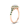 Load image into Gallery viewer, round-cut-spalit-band-double-halo-diamond-engagement-ring-with-emerald-in-FD11142RORGEMGRANGLE3-NL-RG