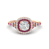 Load image into Gallery viewer, round-cut-spalit-band-double-halo-diamond-engagement-ring-with-pink-sapphire-in-FD11142RORGSADRPIANGLE3-NL-RG
