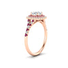 Load image into Gallery viewer, round-cut-spalit-band-double-halo-diamond-engagement-ring-with-pink-sapphire-in-FD11142RORGSADRPIANGLE3-NL-RG