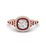 Load image into Gallery viewer, round-cut-spalit-band-double-halo-diamond-engagement-ring-with-ruby-in-FD11142RORGRUDRANGLE3-NL-RG
