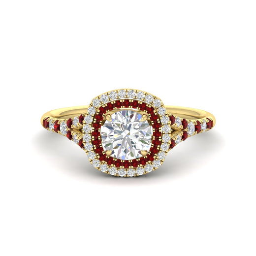 round-cut-spalit-band-double-halo-diamond-engagement-ring-with-ruby-in-FD11142RORGRUDRANGLE3-NL-YG