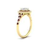 Load image into Gallery viewer, round-cut-spalit-band-double-halo-diamond-engagement-ring-with-ruby-in-FD11142RORGRUDRANGLE3-NL-YG
