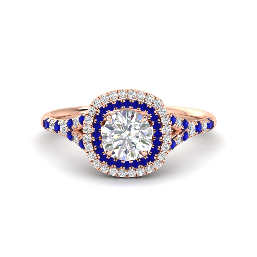 round-cut-spalit-band-double-halo-diamond-engagement-ring-with-sapphire-in-FD11142RORGSABLANGLE3-NL-RG