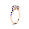 Load image into Gallery viewer, round-cut-spalit-band-double-halo-diamond-engagement-ring-with-sapphire-in-FD11142RORGSABLANGLE3-NL-RG