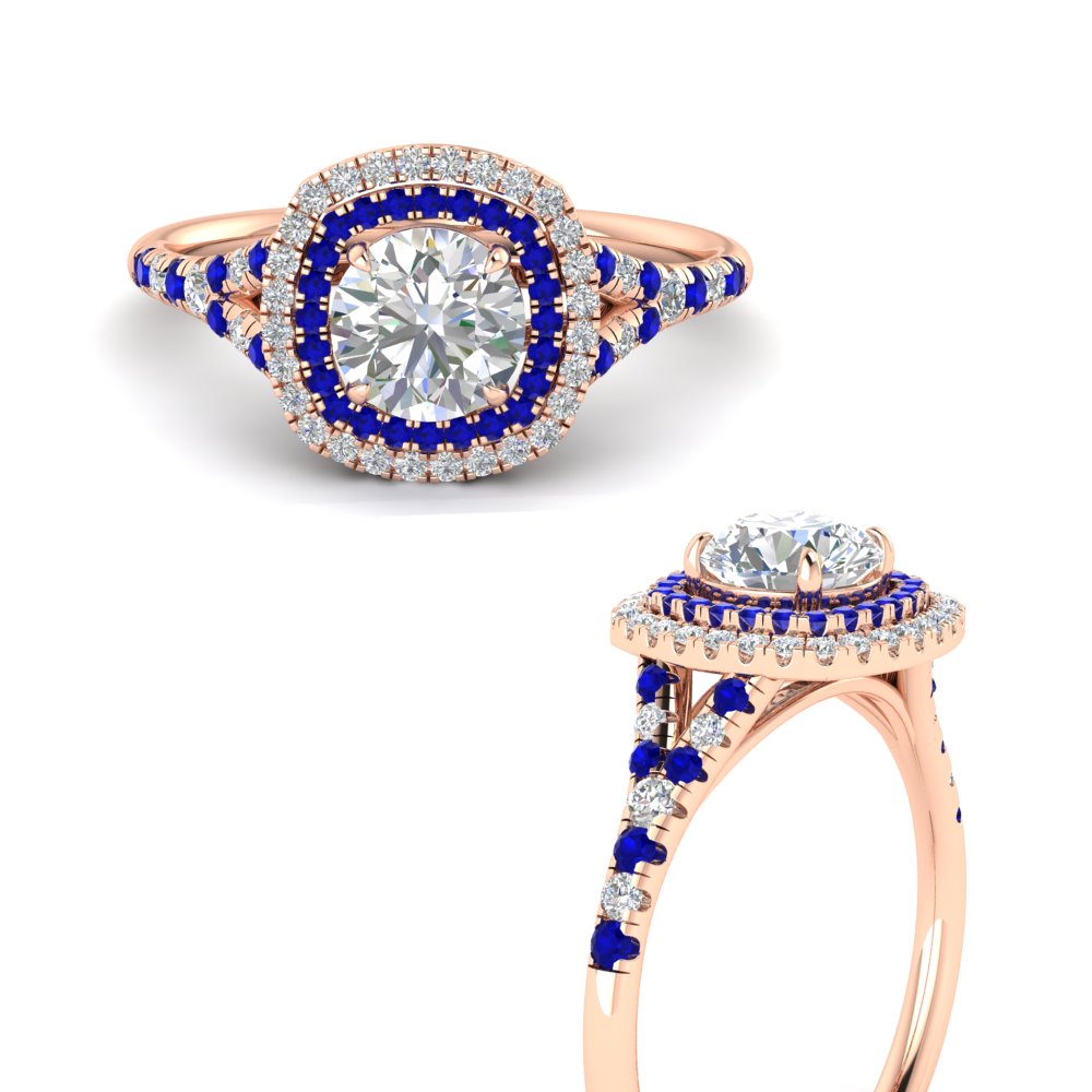 round-cut-spalit-band-double-halo-diamond-engagement-ring-with-sapphire-in-FD11142RORGSABLANGLE3-NL-RG