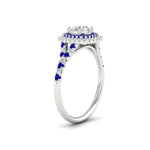 Load image into Gallery viewer, round-cut-spalit-band-double-halo-diamond-engagement-ring-with-sapphire-in-FD11142RORGSABLANGLE3-NL-WG
