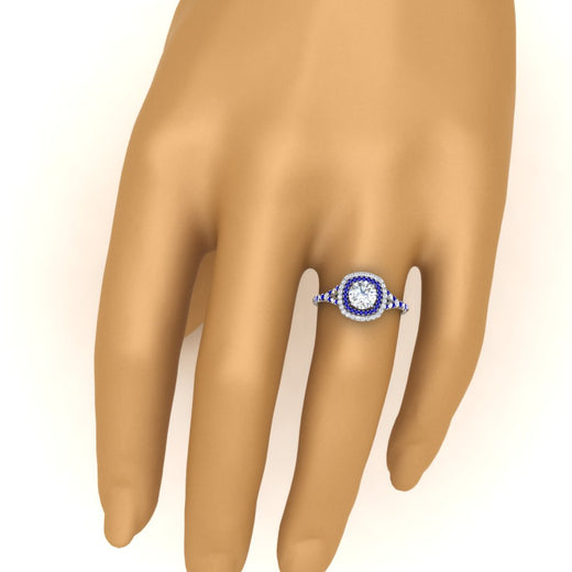 round-cut-spalit-band-double-halo-diamond-engagement-ring-with-sapphire-in-FD11142RORGSABLANGLE3-NL-WG