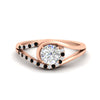 Load image into Gallery viewer, Round Cut Swirl Split Engagement Ring