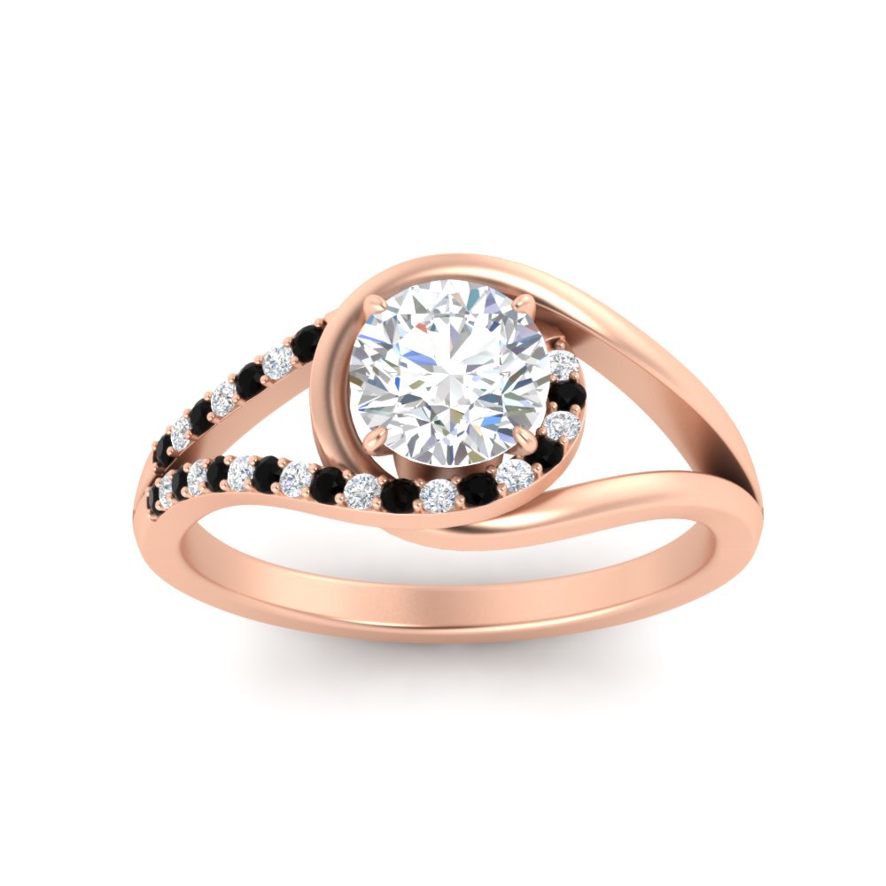 Swirl Split Diamond Ring For Women