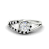 Load image into Gallery viewer, Round Cut Swirl Split Engagement Ring