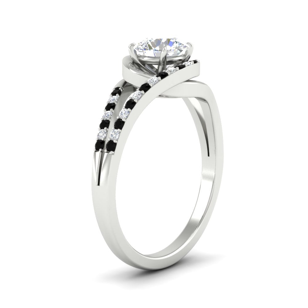 Swirl Split Diamond Ring For Women