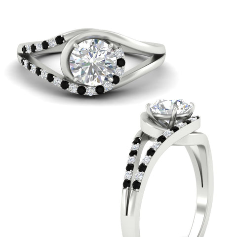 Swirl Split Diamond Ring For Women