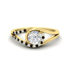 Load image into Gallery viewer, Round Cut Swirl Split Engagement Ring