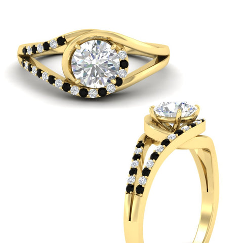 Swirl Split Diamond Ring For Women