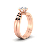 Load image into Gallery viewer, round-cut-swirl-channel-diamond-bridal-set-with-black-diamond-in-rose-gold-FDENS4028ROGBLACK-NL-RG.jpg
