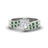 Load image into Gallery viewer, round-cut-swirl-channel-diamond-bridal-set-with-emerald-in-white-gold-FDENS4028ROGEMGR-NL-WG.jpg