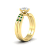 Load image into Gallery viewer, round-cut-swirl-channel-diamond-bridal-set-with-emerald-in-yellow-gold-FDENS4028ROGEMGR-NL-YG.jpg