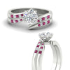 Load image into Gallery viewer, round-cut-swirl-channel-diamond-bridal-set-with-pink-sapphire-in-white-gold-FDENS4028ROGSADRPI-NL-WG.jpg