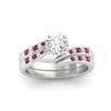 Load image into Gallery viewer, round-cut-swirl-channel-diamond-bridal-set-with-pink-sapphire-in-white-gold-FDENS4028ROGSADRPI-NL-WG.jpg