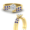 Load image into Gallery viewer, round-cut-swirl-channel-diamond-bridal-set-with-sapphire-in-yellow-gold-FDENS4028ROGSABL-NL-YG.jpg