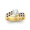 Load image into Gallery viewer, round-cut-swirl-channel-diamond-bridal-set-with-sapphire-in-yellow-gold-FDENS4028ROGSABL-NL-YG.jpg