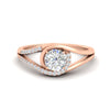 Load image into Gallery viewer, Round Cut Swirl Split Engagement Ring